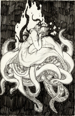 mrdespondency:  mrdespondency: Oh your beauteous woes, and Lovecraftian prose Oh, witch of the old F’luthulu! Had you kept the shadow and wind, and the ages of sin From slinking your heart to o’erthrow you!  Day 02, 30 day challenge 