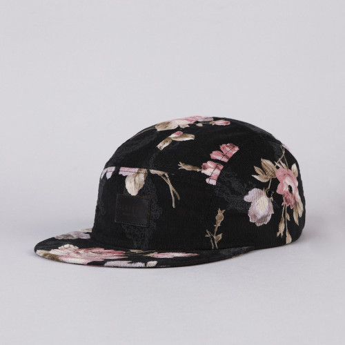 Flatspot Floral Corduroy 5 Panel Cap Black  - sold out/ white one still availble