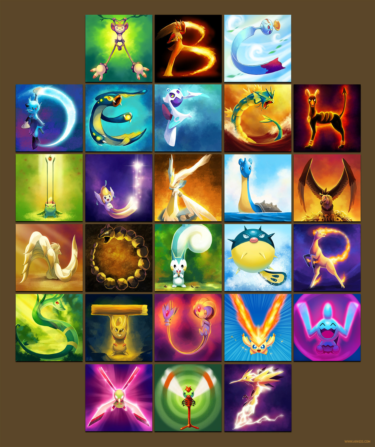 pokemonpalooza:  The Pokemon Alphabetby =arkeis-pokemon