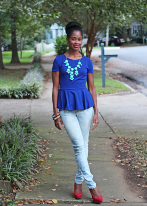 Blue peplum by NikG
