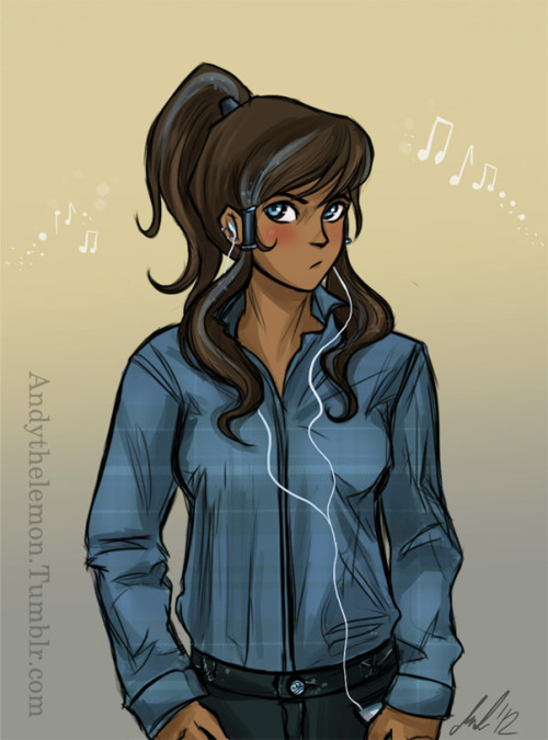 fireferretfuzzies:andythelemon:…I guess I just got a random urge to draw Korra like a high school st