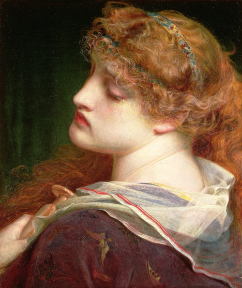 fuckyeahpreraphaelites:Mary MagdaleneFrederick Sandys1862 