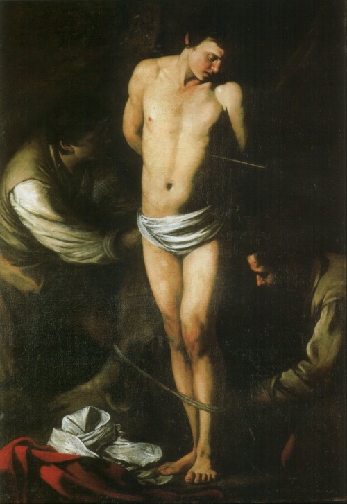 necspenecmetu:School of Caravaggio, Saint Sebastian, 1607 