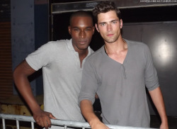 nightclubbing:  Corey Baptiste &amp; Sean O’Pry @ VNY outside of Pier 57. I love these guys, but who doesn’t already know that. 