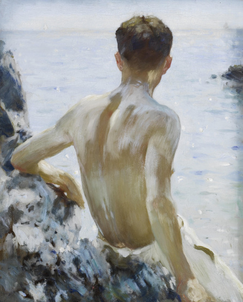 alecshao: Henry Scott Tuke - Beach Study (1928)