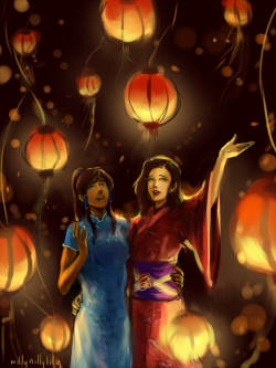 Willynillylily:  “Festivities”, Day 6 Of Korrasami Week.   Korra And Asami