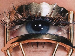 asylum-art:   ”gold eyelashes” Maurizio Cattelan &amp; Pierpaolo Ferrari for Toilet Paper Magazine. 