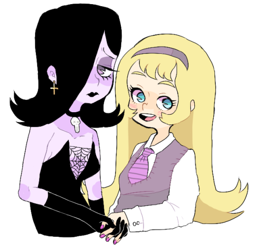 tokimekiwaku:  Addie and Karen! Girlfrans and Black Magick users they may or may not have a conscience 