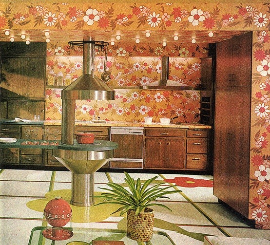 theswinginsixties:
“ Futuristic and floral kitchen design in Good Housekeeping, July 1969.
”
So glad their predictions were wrong.