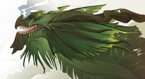 crispyfishsticks: ‘Nother dragon from the stream, still going.