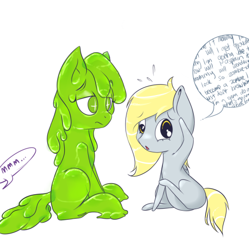 ask-lil-derpy:  “I-I’m not sure I like it when she tastes me…”  ((guest updating for askeic :> ))  X3
