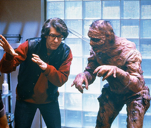 fuckyeahdirectors:  David Cronenberg on the set of The Fly (1986)