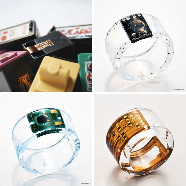 lookfeelsworks:  Cirkuita, a collection of crystal jewelry made with camera parts