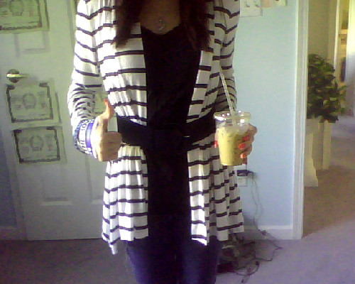 Outfit of the day! Saw my English teacher while I was buying this baby. After a long