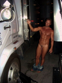 fruitnutco:  This could well be a posed picture, but I will personally testicle testify that truckers can and do look this hot. I’ve had one or ten. Stop snickering! OK dammit, more than that. And let me tell you, its usually difficult to get your legs