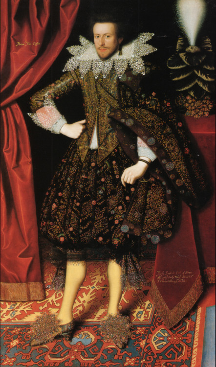 oldrags:Edward Sackville, later 4th Earl of Dorset, attributed to William Larkin, 1613 England, Kenw