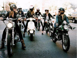Crimsonandsnow:  Someone Start A Ladies’ Biker Gang With Me.   Definitelynotvanilla