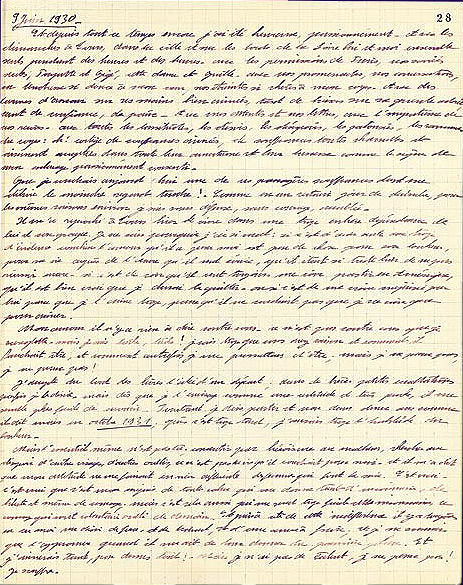 beauvoiriana:  Pages from Simone de Beauvoir’s Diaries (1929 and 1930). 