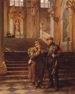  “El Palacio de Invierno está capturado”. Cuadro de Vladimir Serov. 