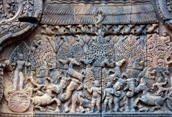 ancientart:  A frieze from the Angkor Temple, Cambodia. 