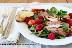 fattributes:  Raspberry Chicken Salad with Grilled Peaches