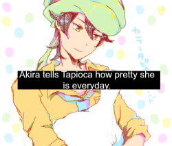 tsuritama-headcanons:   Akira tells Tapioca