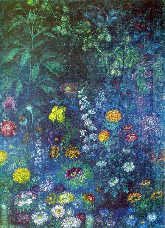 mariposima:  Kateryna Bilokur, Flowers at Night, 1942. 