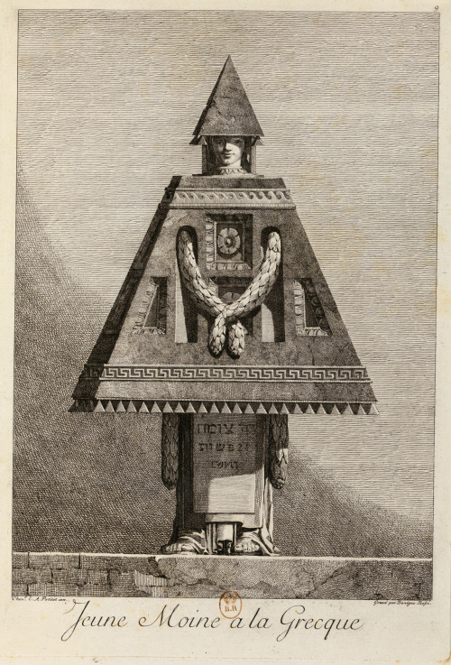 jahsonic:‘Jeune Moine à la Grecque’ (Young Monk in the Greek Style)This is plate 9 from Mascarade à 