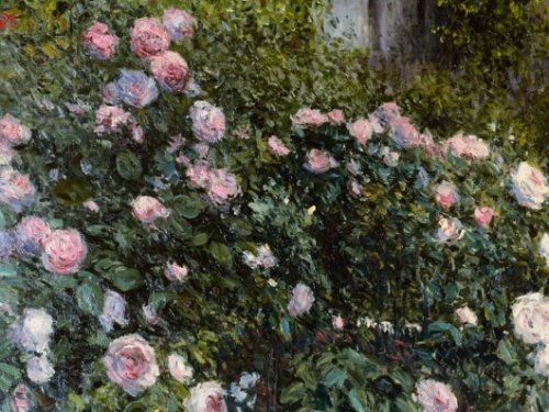 poboh:Roses in the Garden at Petit Gennevilliers (detail), Gustave Caillebotte. French Impressionis