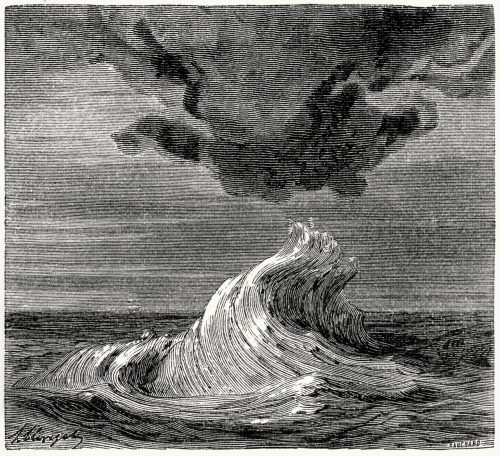 oldbookillustrations: Formation of marine water-spouts. From Scribner’s Monthly vol. 1 (1870-7