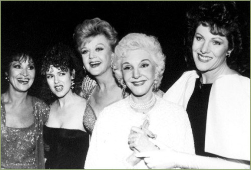 takethehighwayofhappiness:Host Angela Lansbury shares a moment with presenters Chita Rivera, Bernade