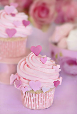 gastrogirl:  strawberry and champagne cupcakes.