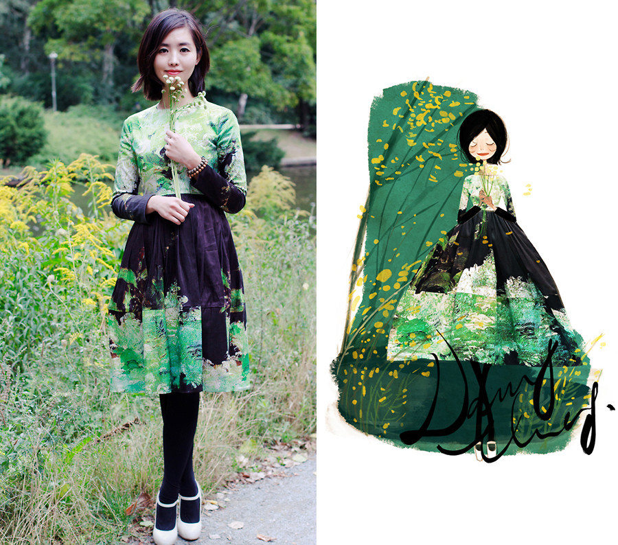 lookbookdotnu:  The color of Jade. (by Nancy Zhang)