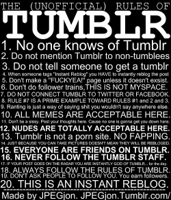 whataprettykittyx3:  all of these are great rules. but, i favor #19.