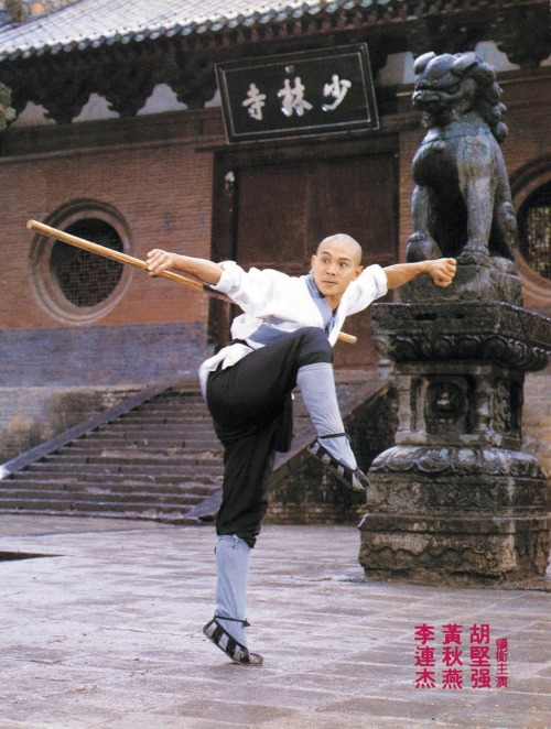 gutsanduppercuts:A 19 years old Jet Li in Lau Kar Leung’s classic “Shaolin Temple.” Possibly Li’s be