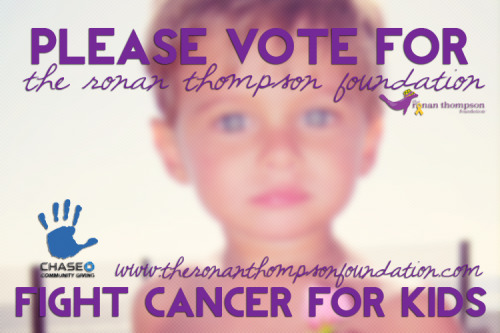 Please help us vote for Ronan! Amazing things will be done with this money. fb.chasegiving.com/chari