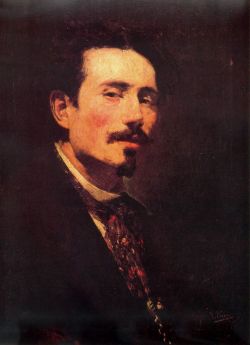 Blastedheath:  Ignazio Pinazo (Spanish, 1849-1916), Self-Portrait, 1871. Oil On Canvas,