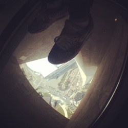 circlefashion:  thattrendysingh:  CN Tower, glass floor. (Taken with Instagram)  