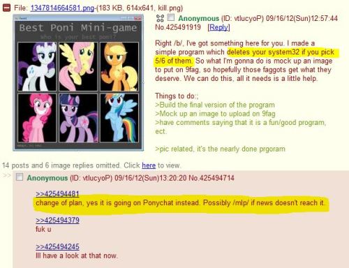simonthescribe:  mylittlepony4u:  Guys, heads up. Someone is trying to spread a virus under disguise of a pony game.   what the actual fuck 