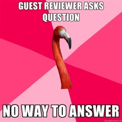 Fuckyeahfanficflamingo:  [Guest Reviewer Asks Question (Fanfic Flamingo) No Way To