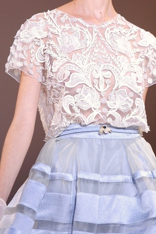 deus-e-x-machina: Intricate white and blue full skirts; Temperley London SS 13