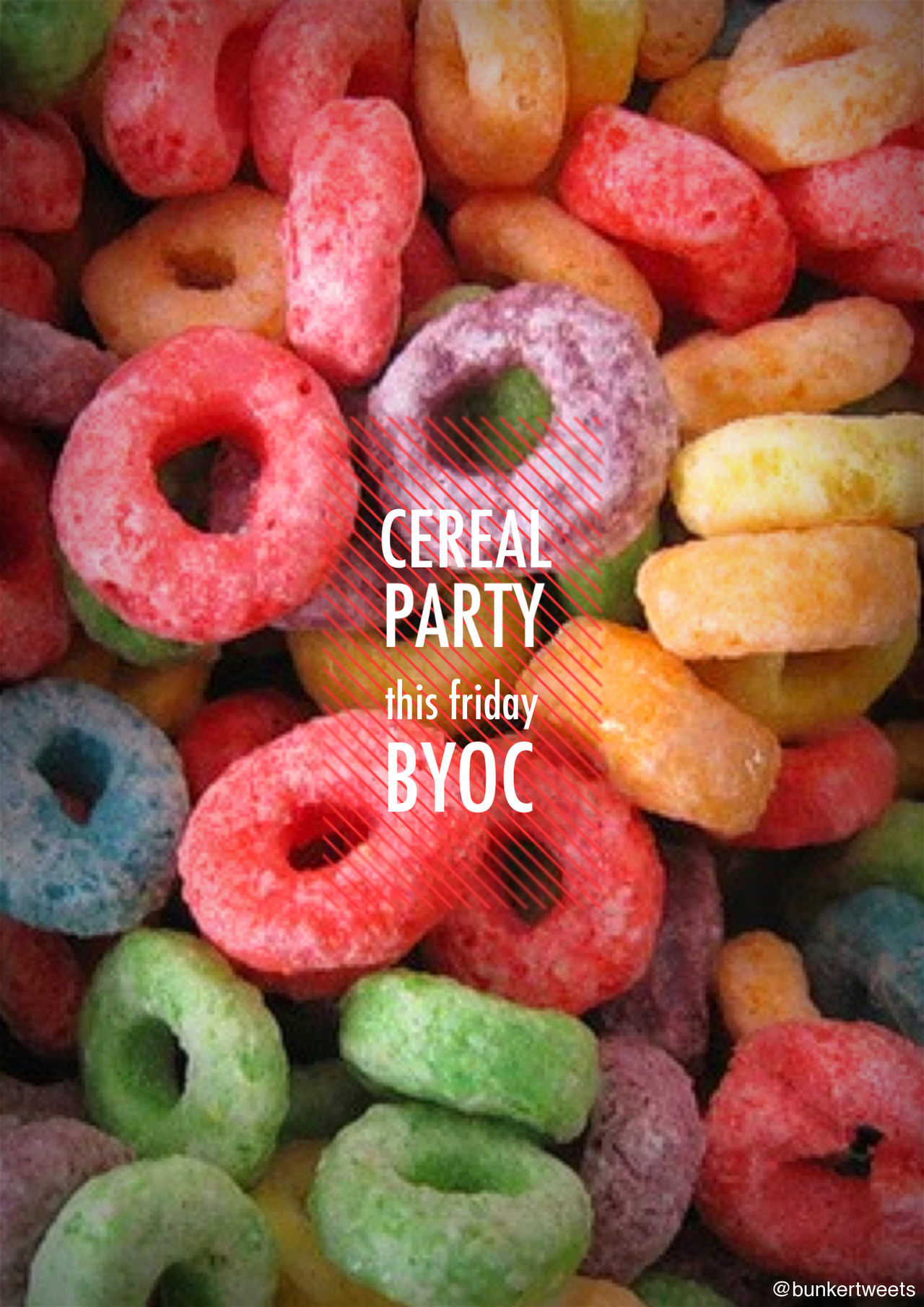 THIS FRIDAY!!!
Stoked to have our first Cereal Party happening already! If you have no idea what a CP is, the idea is for everyone to bring their favorite box and share it with others.
This time however, we’re hosting an open mic for any local...