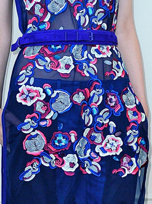 dres embroidery detail Pringle of Scotland, spring/summer 2013