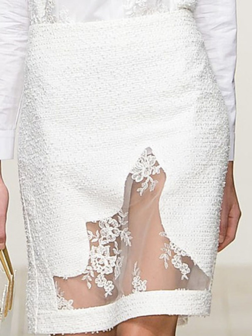 skirt embroidered insert detail Simone Rocha, Spring/Summer 2013