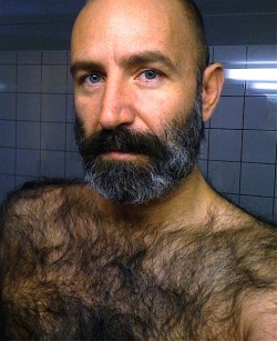 OMG he is one handsome sexy man.  Great looking face and beard and an awesome looking hairy body - WOOF