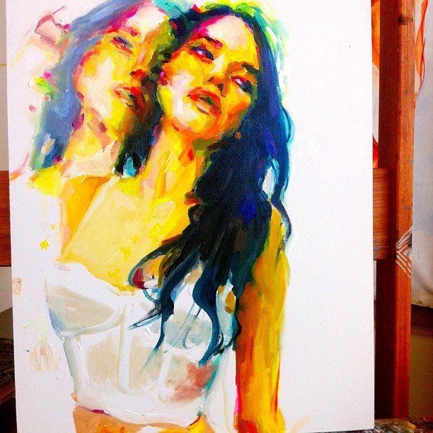 charmaineolivia:  speed paint / abstracting (Taken with Instagram) 