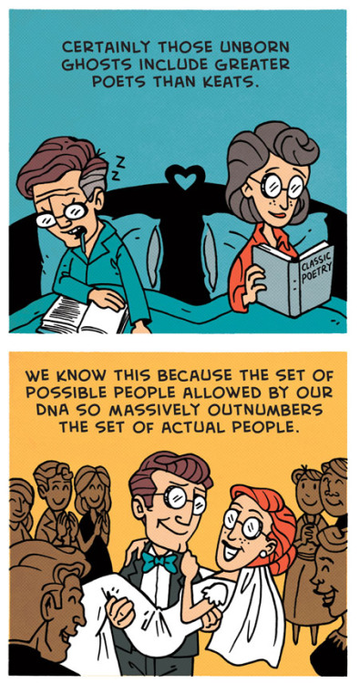 bluedogeyes:  Richard Dawkins: The lucky ones (via ZEN PENCILS)