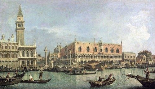 thingswoolike:Canaletto, The Molo and the Piazzetta San-Marco, Venice (by Real Distan)