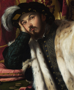antonio-m:  Alessandro Bonvicino, Portrait of a Young Man (detail), ca. 1540-5 