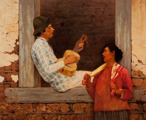 Jose Ferraz de Almeida JúniorO Violeirooil on canvasBrazil 1899